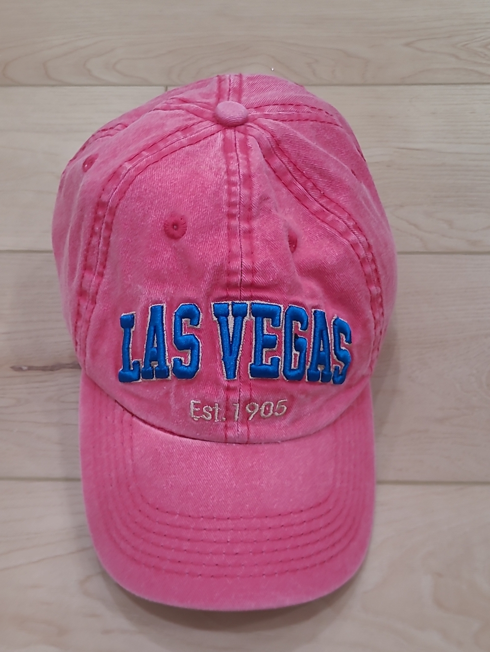 Y2K Robin Ruth Pink, Distressed Cotton baseball cap Las Vegas